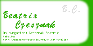 beatrix czesznak business card